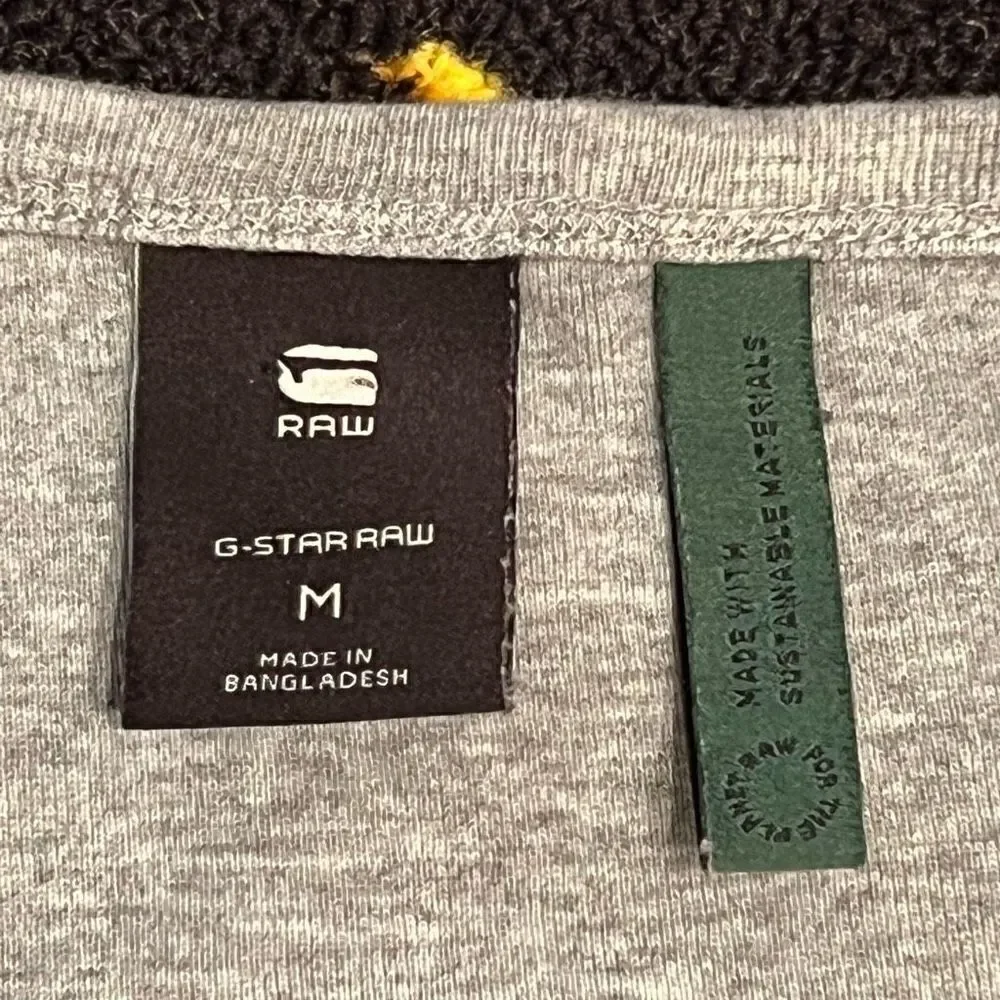 Mens G-STAR Raw Gray Organic Cotton Tee Shirt / Size M - Picture 4 of 4